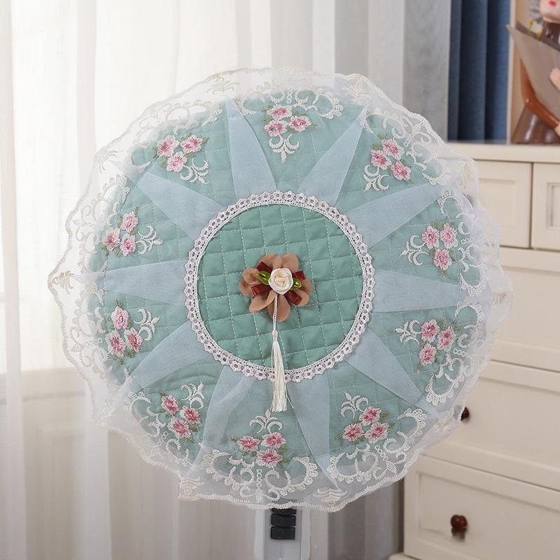 

1/2Pcs Dust Cover Embroidery Floor Fan Covers European Style Standing Fans Protection All Inclusive Electric Fan Universal