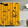 Tuniu Halloween Pumpkin Bat Witch Spooky Shower Curtain For Bathroom Decor