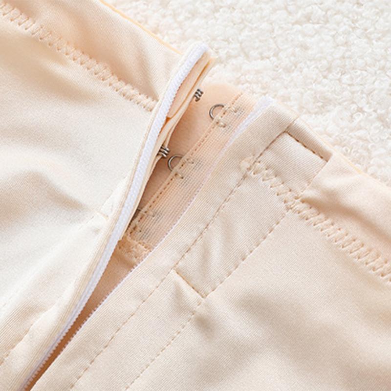 Höschen Hoch taillierte, figurformende Damenhose mit Schnallenreißverschluss