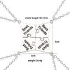 3/4 Pcs Star Moon Chain Best Friend Pendant Necklace Bff Sister Friendship Choker Men And Women Party Jewelry Accessories Gift