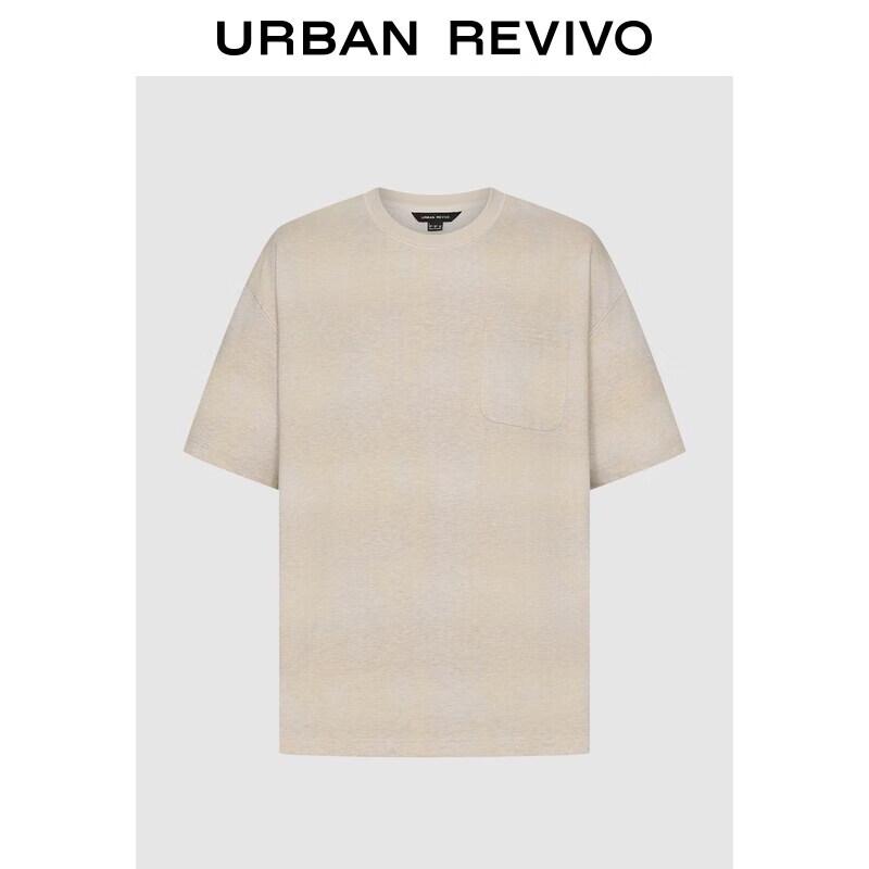 UR2026 Men s Tie-Dye Plaid Round Neck Short Sleeve T-Shirt XS