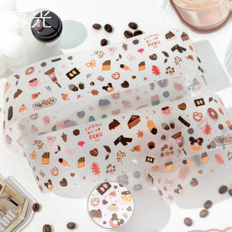 1pcs/1lot Decorative Adhesive Tapes Cute collector Junk Journal DIY Paper Japanese Masking Scrapbooking Stickers