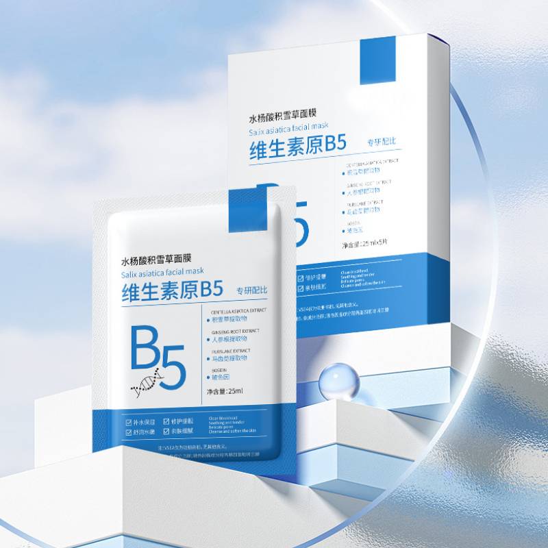 5-teiliges Gesichtsmaskenset mit Salicylsäure und Centella Asiatica sowie Vitamin B5, feuchtigkeitsspendend