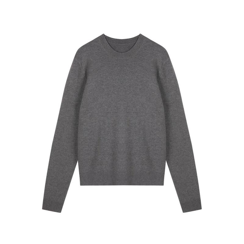 JNBY 2024 Spring Loose Round Neck Wool Cashmere Knit Sweater