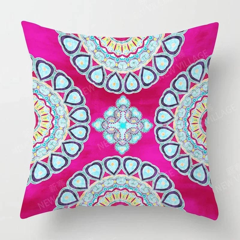 Fall Home Decor Autumn Living Room Throw Pillow Cover Sofa Boho Cushion Cover Mandala