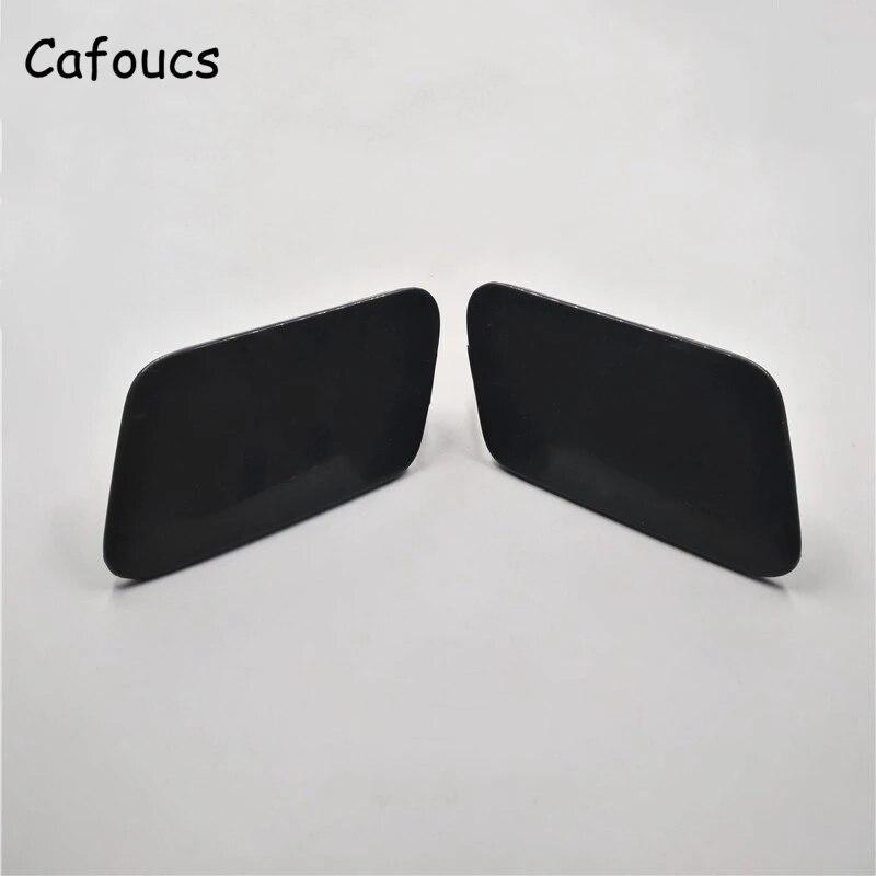 Cafoucs Car Headlamp Water Spray Jet Cover For Citroen C5 2009-2012 Headlight Washer Nozzle Caps