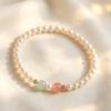 Elegant Pearl Jade Sunstone Bracelet for Women - New Chinese Style with Gentle Beaded Design
