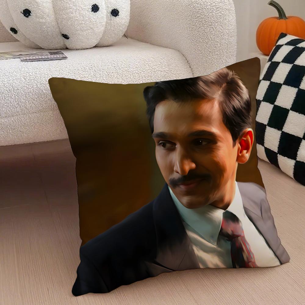 SScam The Harshad Mehta Story Cushion Cover Throw Pillow Cover Hidden Button Durable Polyester Chair Cushion