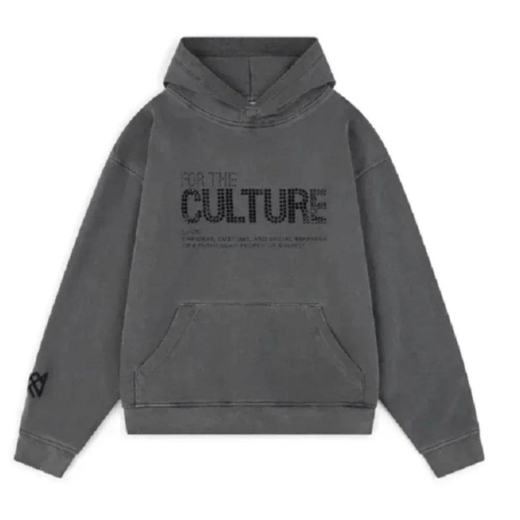 VibeStreet Retro American High Street Glitter Letter Sweatirt Autumn Loose Casual Hooded Outerwear