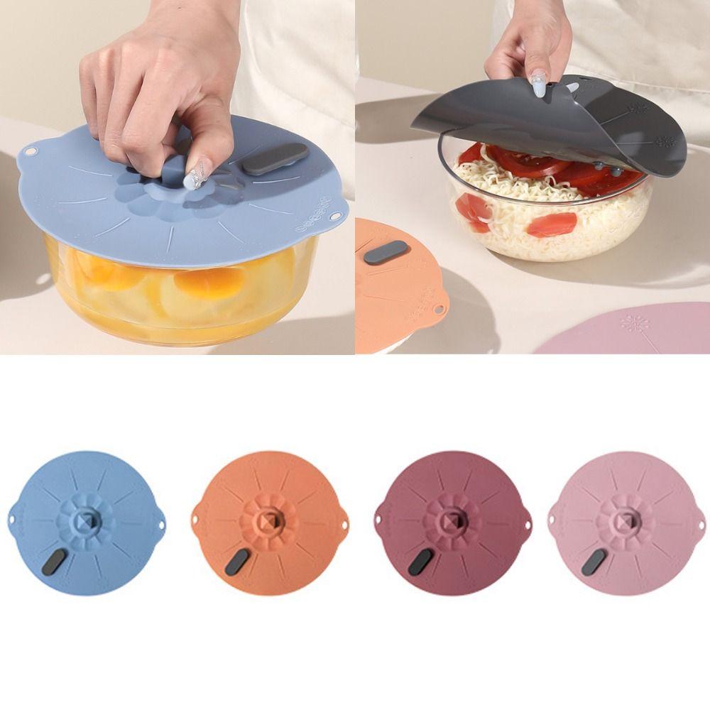 Silicone Fresh-keeping Lid Leak-proof Anti-spill Cover New Pot Lid  Kitchen Gadget