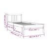 Solid Wood Bed Frame Without Mattress 75 X 190 Cm