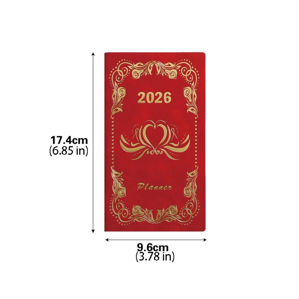 12 Months A6 Agenda Planning Notebook Pu Leather Office Work Planner To-do List Notebook Business