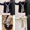 Minimalist Long Sleeve T Shirt For Women With Striped Pattern And Crew Neck For Casual Wear