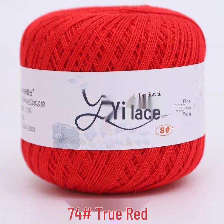 8# 100% Cotton Lace Yarn - 50g Ball, 400m, Strong Twist Crochet Thread for Hand-knitting, Flowers, Hats, and Cardigans - Free Shipping.