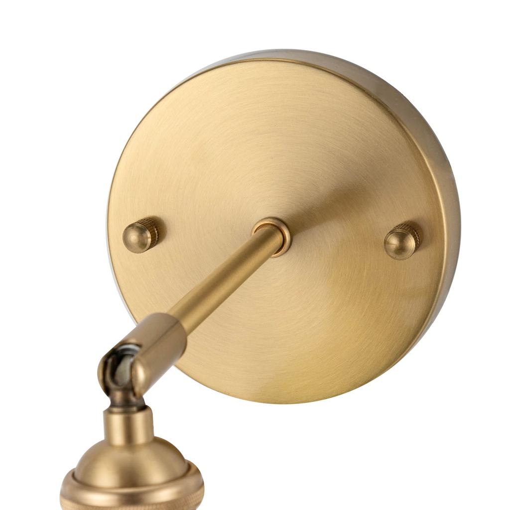 Vintage Wall Sconces with Cute Green Tulip Glass Lampshade 180 Degree Adjustable Brass Sconces Hradwired Modern Wall Lighting