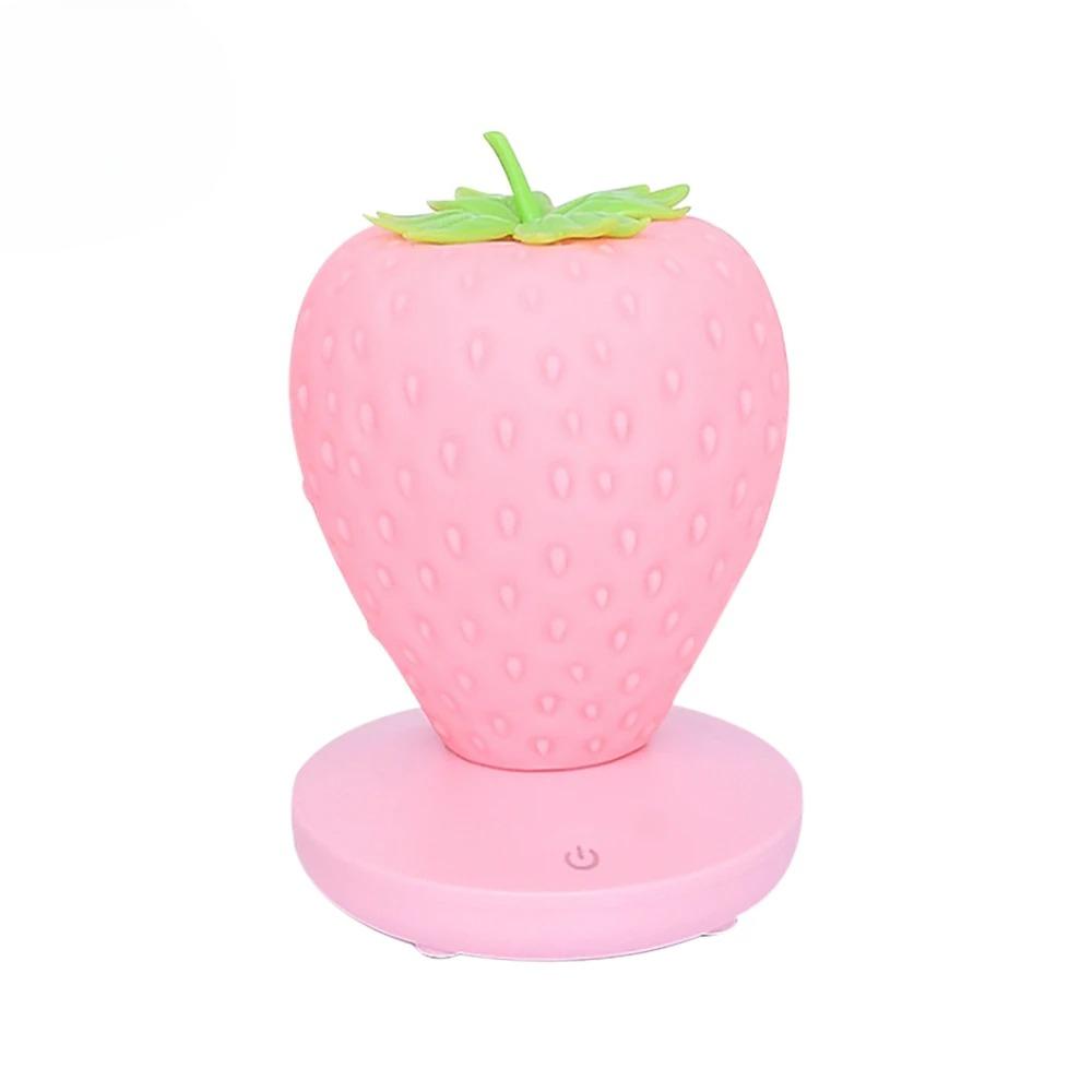 Creative Home Strawberry Night Light USB Charging Bedhead Decoration Atmosphere Light New Unique LED Eye Protection Desk Lamp