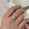 Chic Adjustable S925 Silver Heart Ring With Bow Design For Women Ideal For Everyday Wear