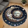 1pc Moon Sun Round Chair Mat Office Area Rug - Non-Slip, Floor Mat for Office, Bedroom, and Indoor Decor P127132