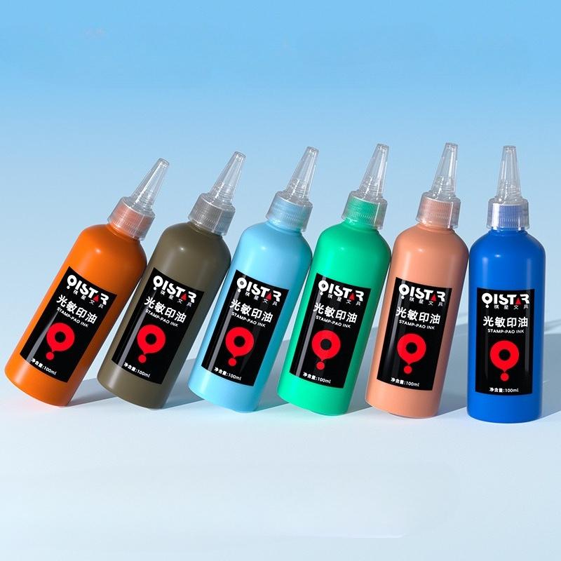 100ml Lichtempfindliche Druckfarbe Schnelltrocknend Stempeln Büro Dokumente DIY Handbuch Erstellung Grußkarten Design Geschenkverpackung
