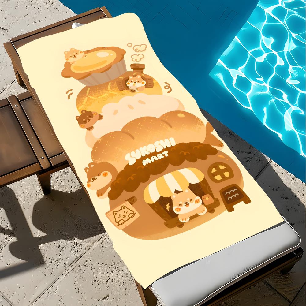 Art Bread Cute Towel Towel Soft Pool Gift For Travel Gym Shower Cool Camping Quick Dry Sports  Large Beach Towel
