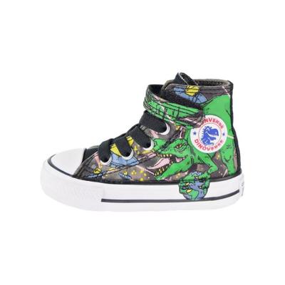 Chuck Taylor All Star Interstellar Dinos Hook And Loop High-Top Casual Canvas Shoes Taupe Infant And Toddler