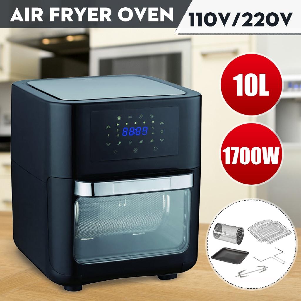 10L Multifunction Smart Fryer Chicken Oil free Air Fryer Oven Healthy Food Fryer Cooker Touch LCD Electric Deep Fryer 28x38x42cm