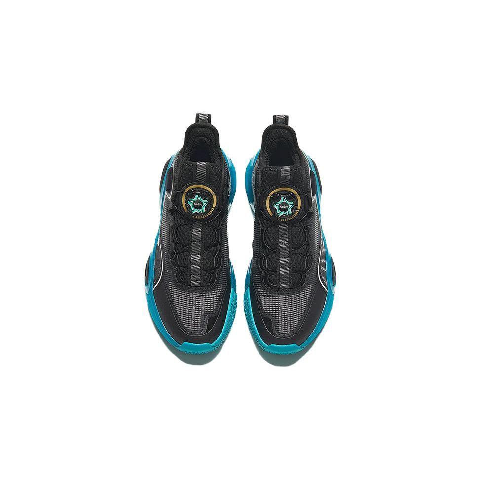 Anta Shaped 3 Comfortable Sports Shock Absorbing Wear Resistant Breathable Mid Top Basketball Shoes Kids Sneakers Black White 312331102-4