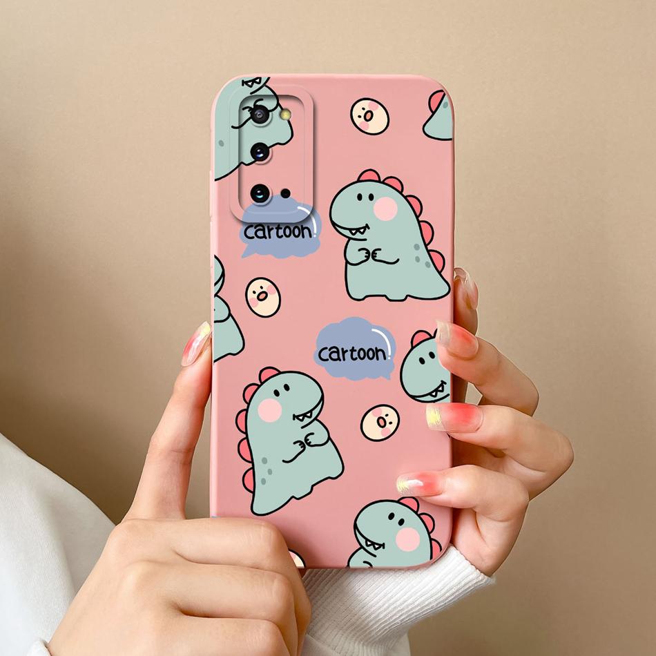 Case For Samsung Galaxy S20 FE Plus Ultra Cute Soft Liquid Silicone Full Protection Bumper For Samsung S 20 GalaxyS20 Coque Gift