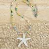Summer cool starfish pendant necklace women's 1011 new seaside vacation wind sweet beaded collarbone chain accessories