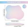 FINGERPIRE 2 Cloud Shaped Acrylic Coasters 5.1x6.4inch Clear Iridescent Irregular Creative Decorative Plate for Kitchen Counter, Dresser, Office Desk