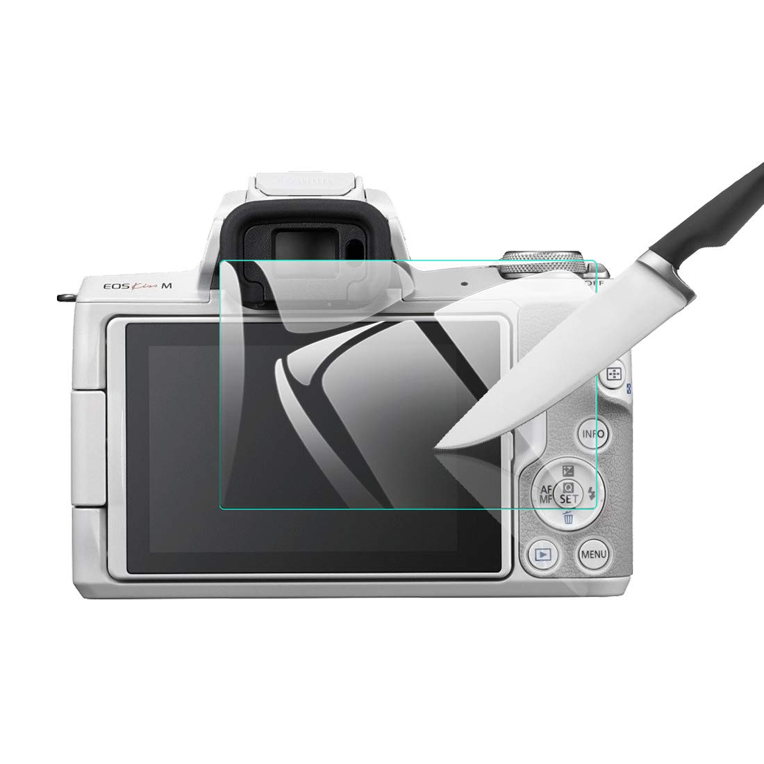 

EternalStars Camera Screen Protector Glass with 9H Hardness for Full Coverage and Compatible with Canon EOS Kiss Kiss Kiss M6 Mark and EOS M50 Mark II