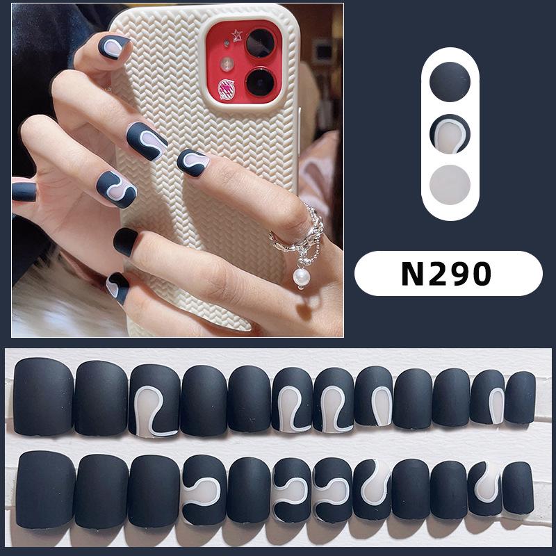 

INS Style Dark Whitening Removable Press-On Nails: Sweet, Cool, Spicy Personality Advanced Fake Nail Stickers