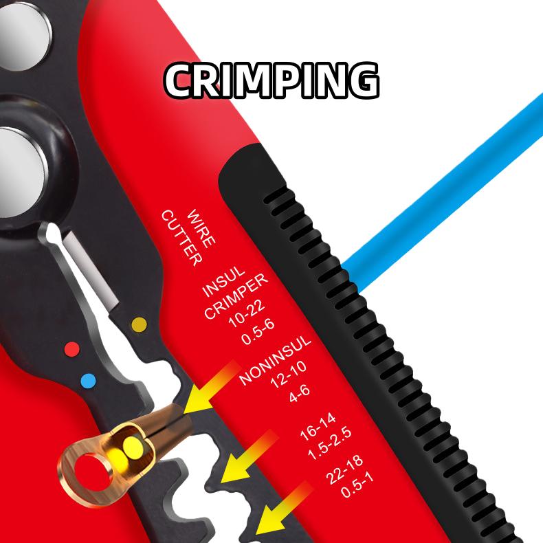 Multi-Function Wire Stripper Non-Slip Crimping Cutting Electrician's Tools