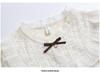 Women's Long Sleeve Stand Collar Lace Shirt with Velvet Inner Layer