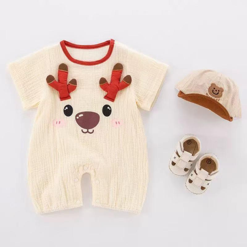 

Супер милый мультяшный летний ромпер - Комбинезон с коротким рукавом для мальчиков и девочек 90cm