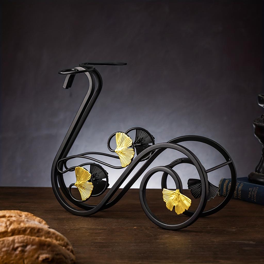 Portabottiglie da 1 bottiglia Design simile a un triciclo con base stabile, organizer da piano di lavoro salvaspazio, elegante decorazione da cucina per home bar, tavolo da pranzo