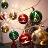 10Light Christmas Decorative Plastic Balls Stars Pendant Battery-operated Garland Xmas Tree New Year Lights String Home Decor