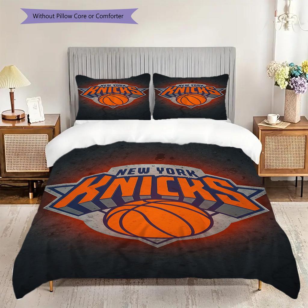 Biancheria da letto Passion Court New York Knicks(1 * copripiumino + 2 * federa, senza nucleo)Copripiumino e federa regalo di Natale compleanno