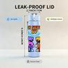1PC Six Seven Bold Number Graffiti Print 750ml Color Plastic Sports Water Bottle Leakproof Flip Straw Lid Suitable for Sports Office Home Use