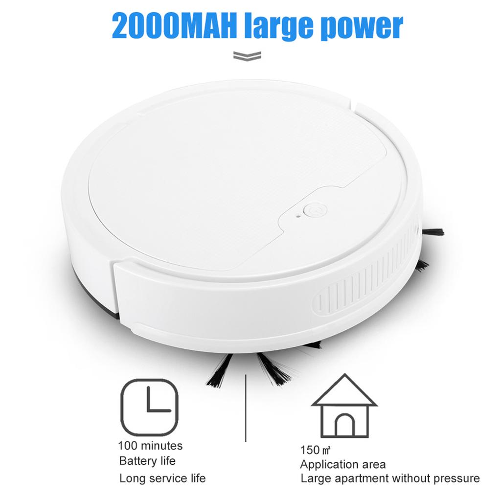1600Pa 3000mAh 3in 1 USB Charging Smart Vacuum Cleaner Sweeper Sweeping Machine for Home