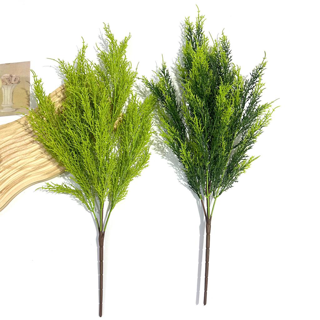 A Single Artificial Green Plant Bundle of Cedar Pine Flower Arrangement Living Room Home Bonsai Decoration