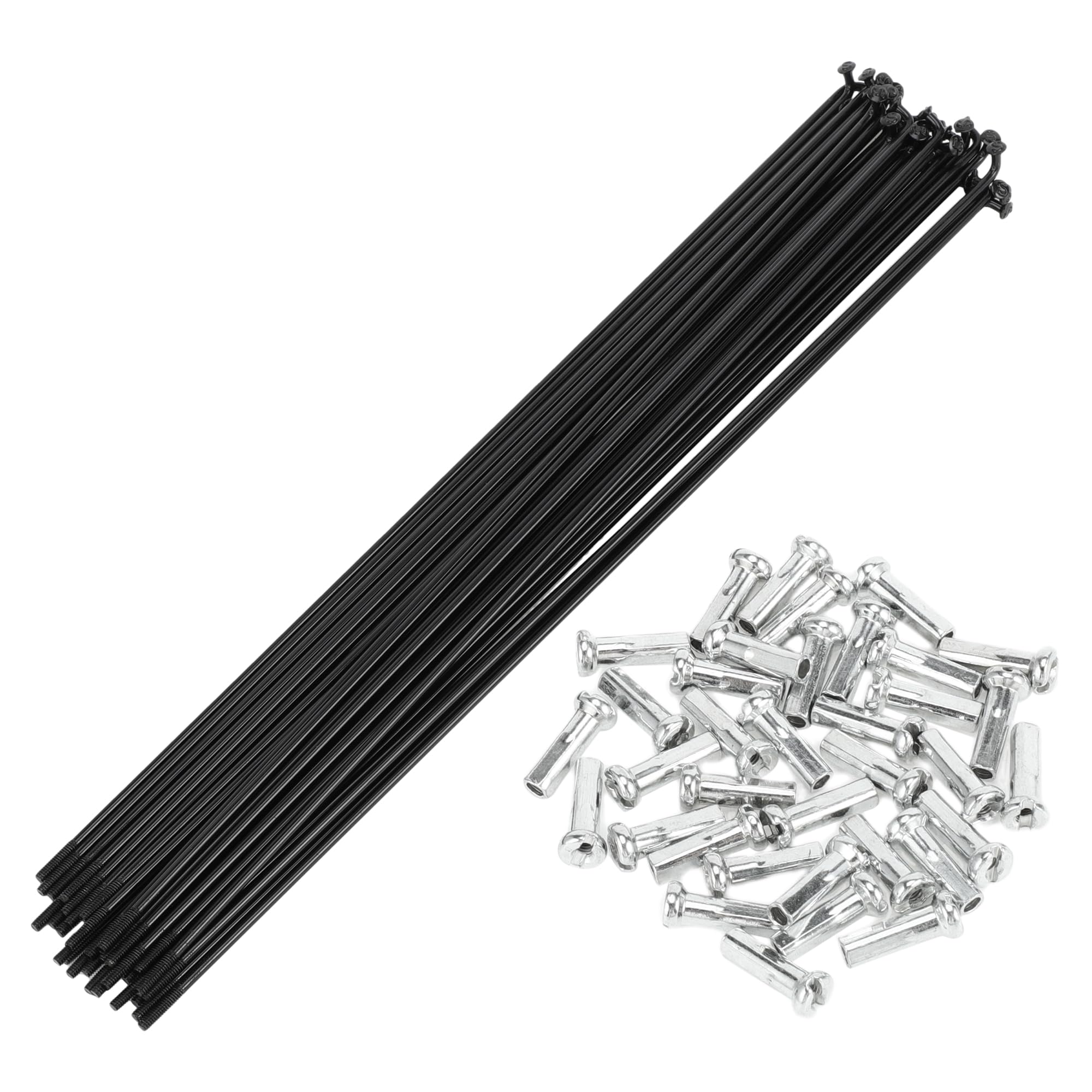 

Motoforti Universal Bicycle Spokes, Bicycle Wheel Spokes, 14G, 273mm Length, Carbon Steel, Black, 1 Set