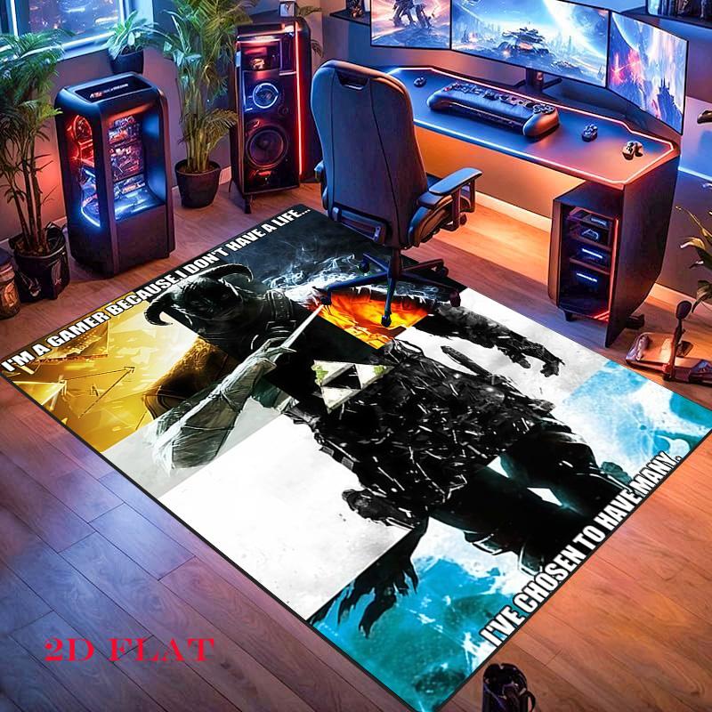 The Elder Scrolls Carpet Rug for Living Room Bedroom Home Sofa Decoration,Kids play Nonslip Floor Mat