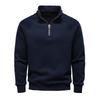 Felpa Autunno Inverno da Uomo con Collo Alto e Fodera in Pile per Uso Casual Urbano