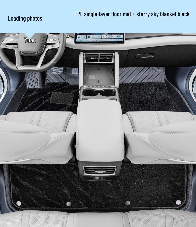 BYD Yuan UP 2025 Custom Double-Layer TPE Full Enclosure Floor Mats, Original Car Color