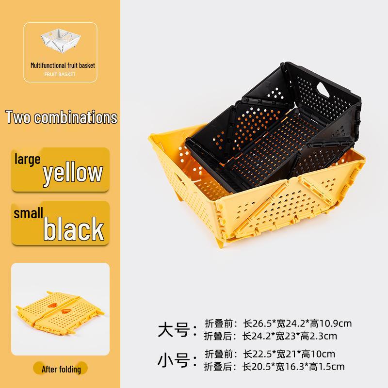 Multifunktionaler faltbarer Abtropfkorb: Großes Fassungsvermögen, Tragbares Design für Obst & Gemüse mit erhöhten Füßen