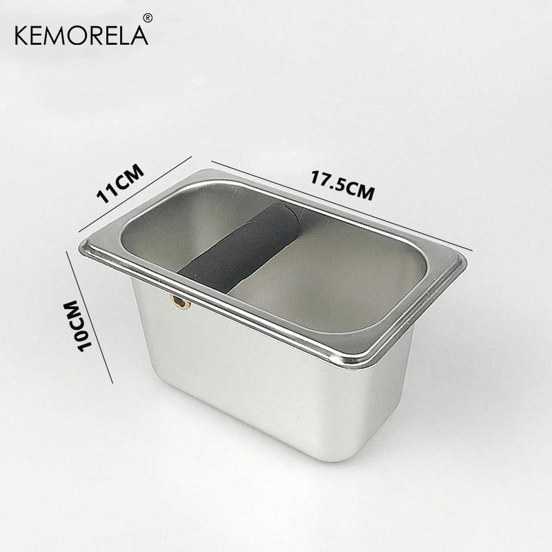 

1PCS Portable Coffee Knock Box Stainless Steel Coffee Grounds Container Box Barista Coffee Residue Bucket Grind Waste Bin