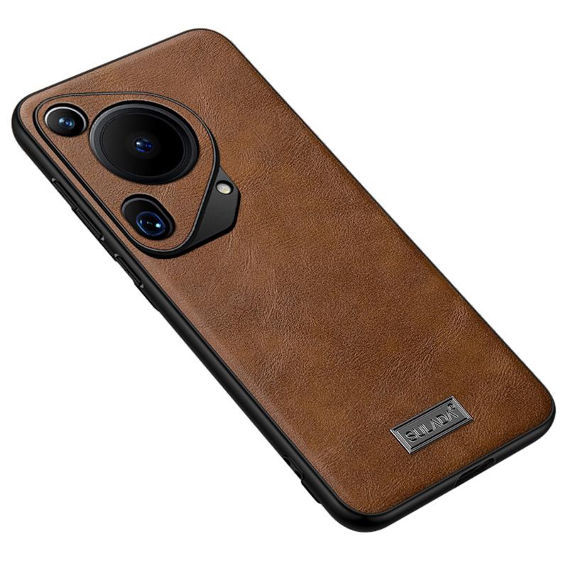 

SULADA Чехол для телефона Huawei Pura 70 Ultra из ПУ кожи+ТПУ+ПК Задняя крышка Brown