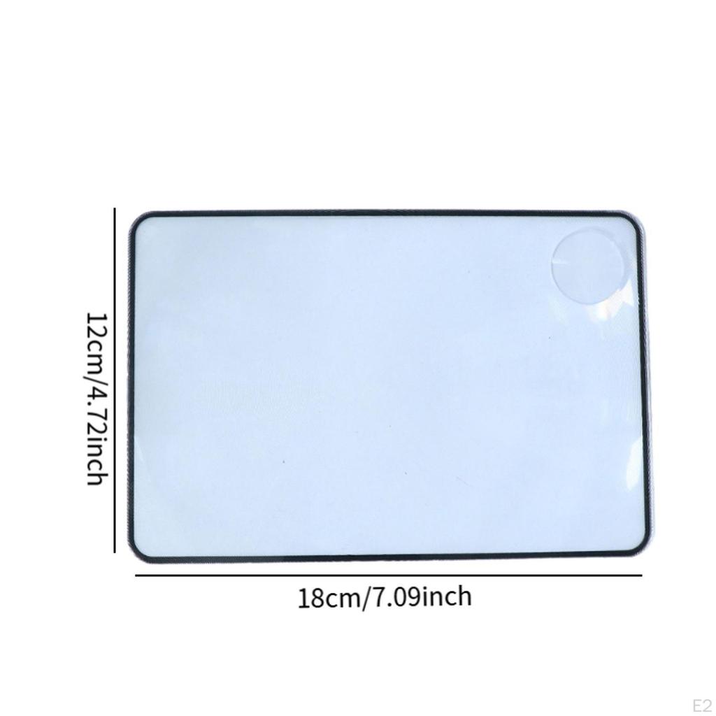 Seitenlupe zum Lesen, Blatt, Lesehilfe, 3x 5x Kompakte leichte Linse, Lesezeichen Flach