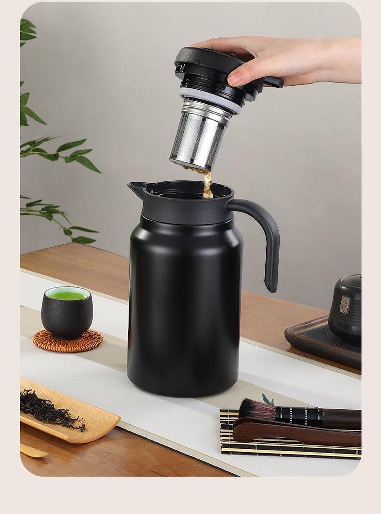 Large Capacity 304 Stainless Steel Insulated Tea Infuser Kettle for Home and Office